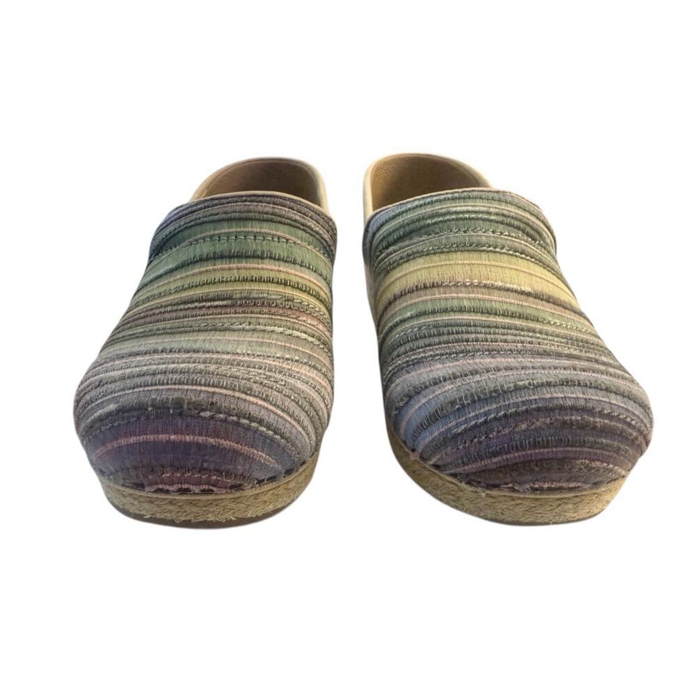 Dansko Pro Clog Rainbow Artisan Weave Multicolor Stripped Nursing Womens 38 - Picture 5 of 8